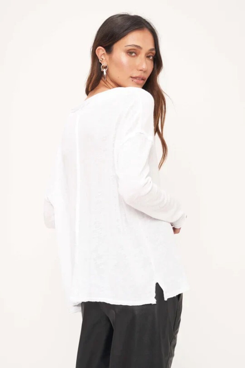 CAMISETA MANGA LARGA Blanco