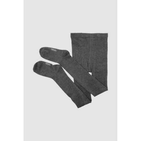 Cancan kids de algodón liso Gris melange