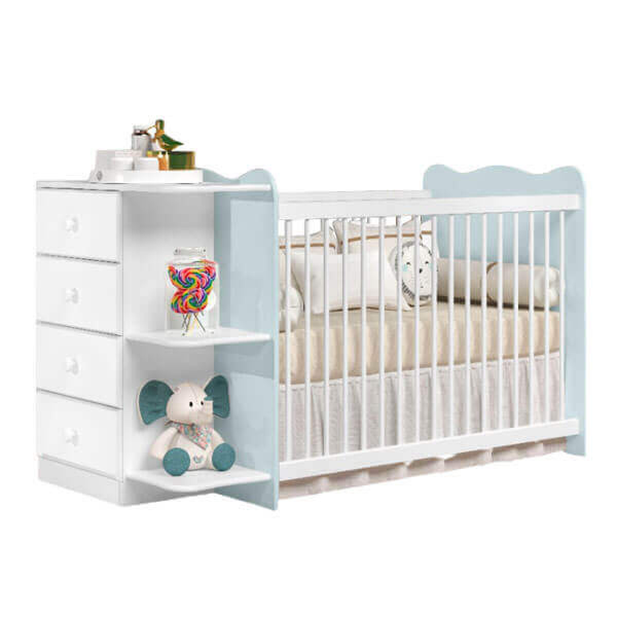 Cuna Abba con Comoda New Happy Ja 