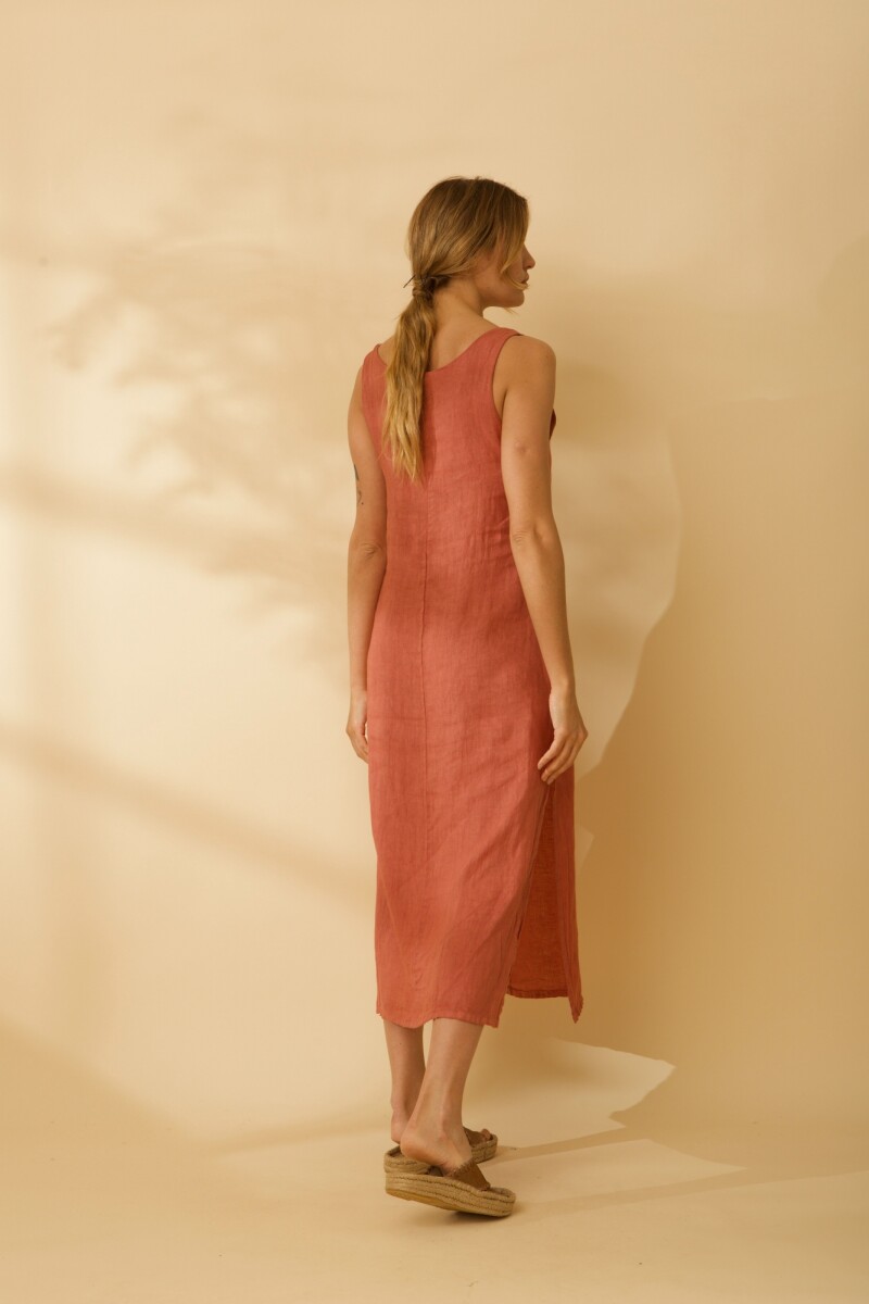 Vestido New Flora Terracota