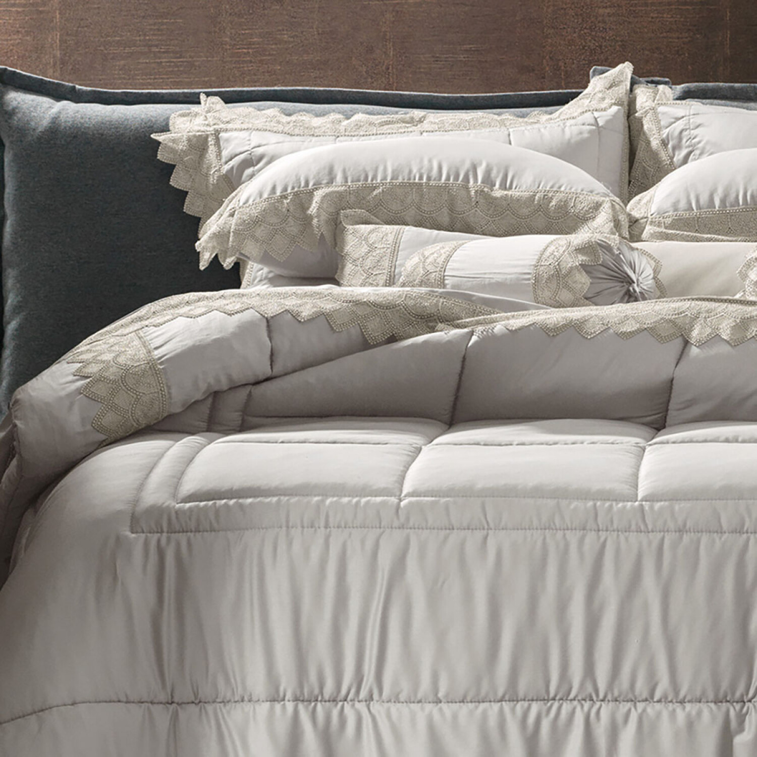 EDREDON OUR SECRET Gris QUEEN — Viasono