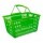 Canasto Cesto Supermercado Calado c/Asas Plástico 43x31x24Cm Verde