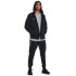 UA Rival Fleece FZ Hoodie-GRY BLK-001
