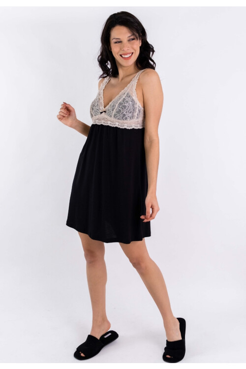 CAMISOLIN EN ALGODÓN PIMA PERUANO NEGRO