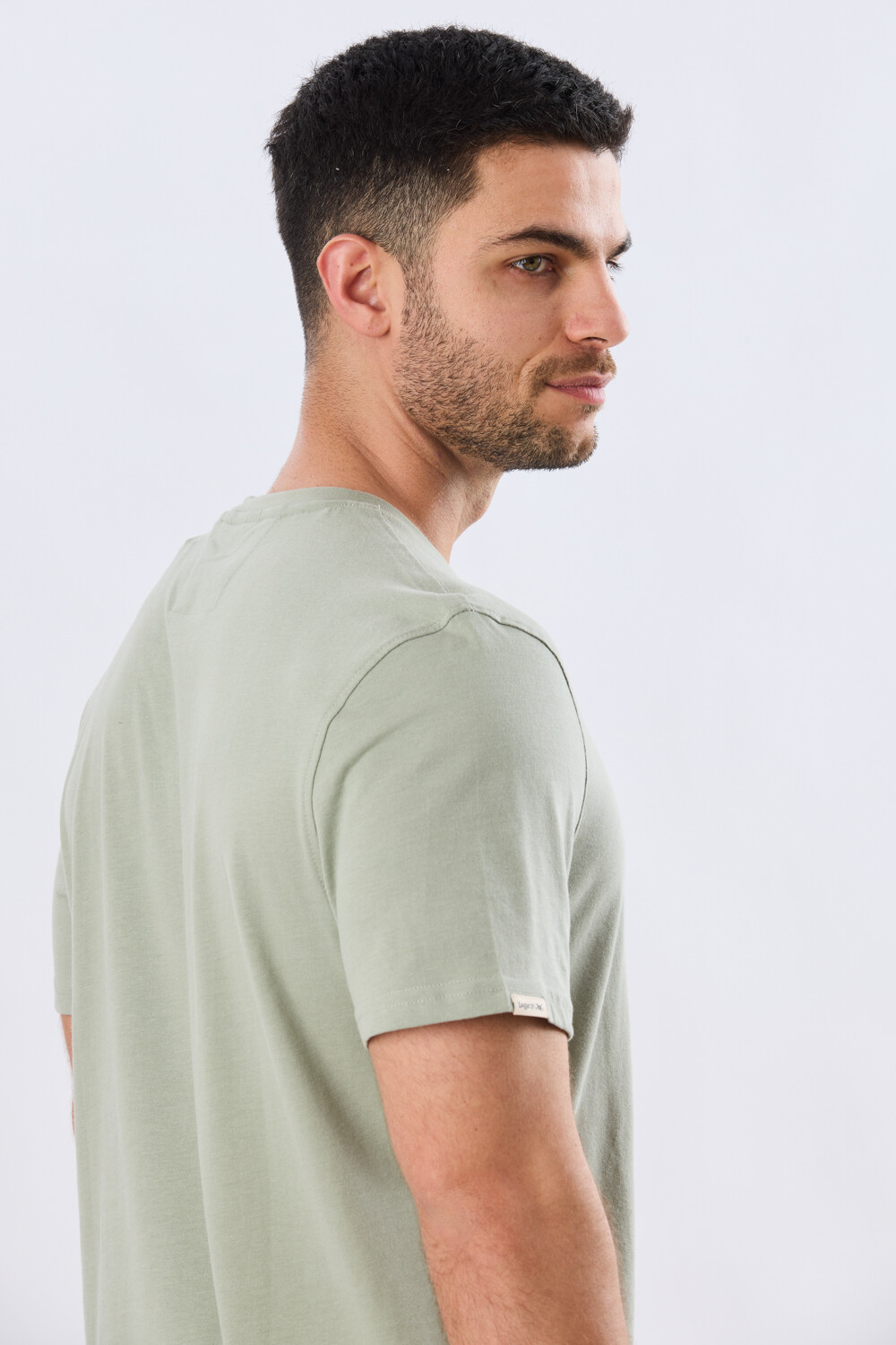 REMERA ESTAMPADA DE ALGODÓN Pistacho
