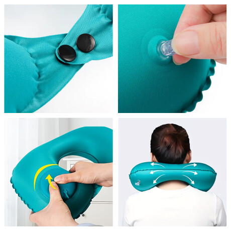 Almohada de viaje inflable Verde