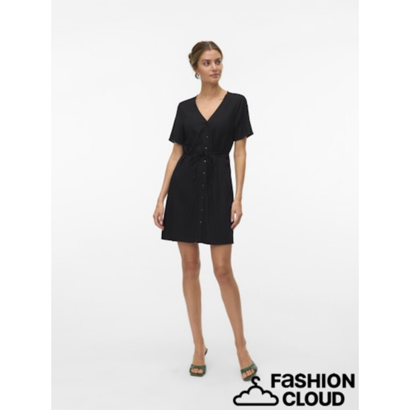 VMMYMILO SS V-NECK DRESS WVN GA NOOS BLACK
