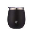 Mate Acero Inox. Con Tapa Negro