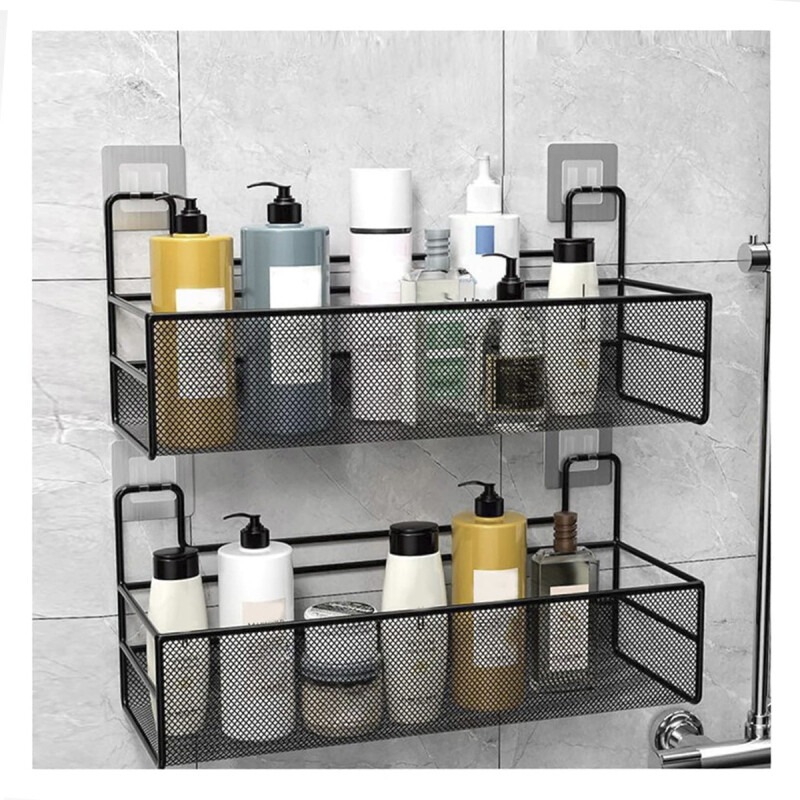 Set x2 Estante colgante adhesivo M NEGRO