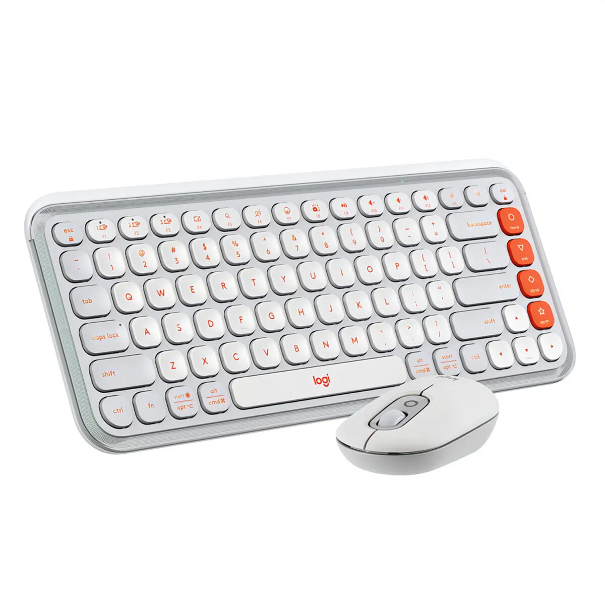Combo Ligitech Teclado Mouse Pop Icon Blutooth - BLANCO 