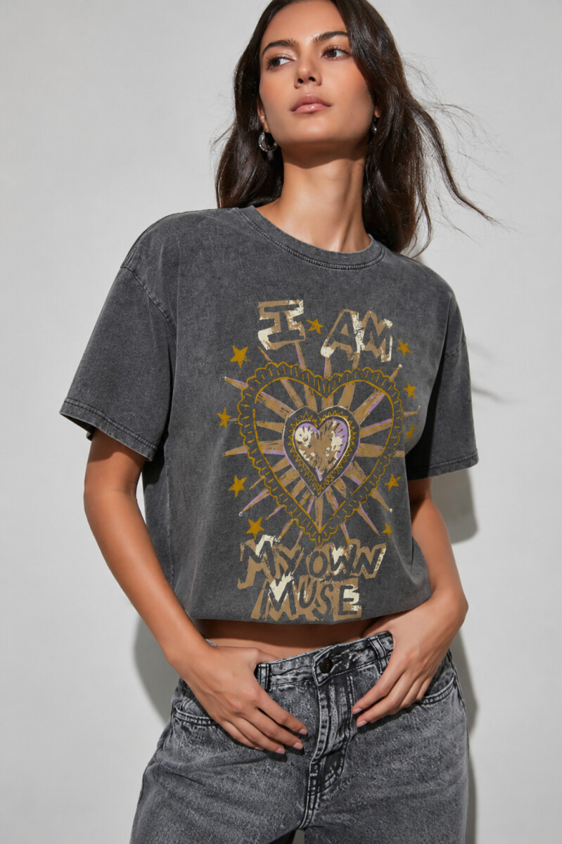 REMERA BOXARANA - GRIS OSCURO 