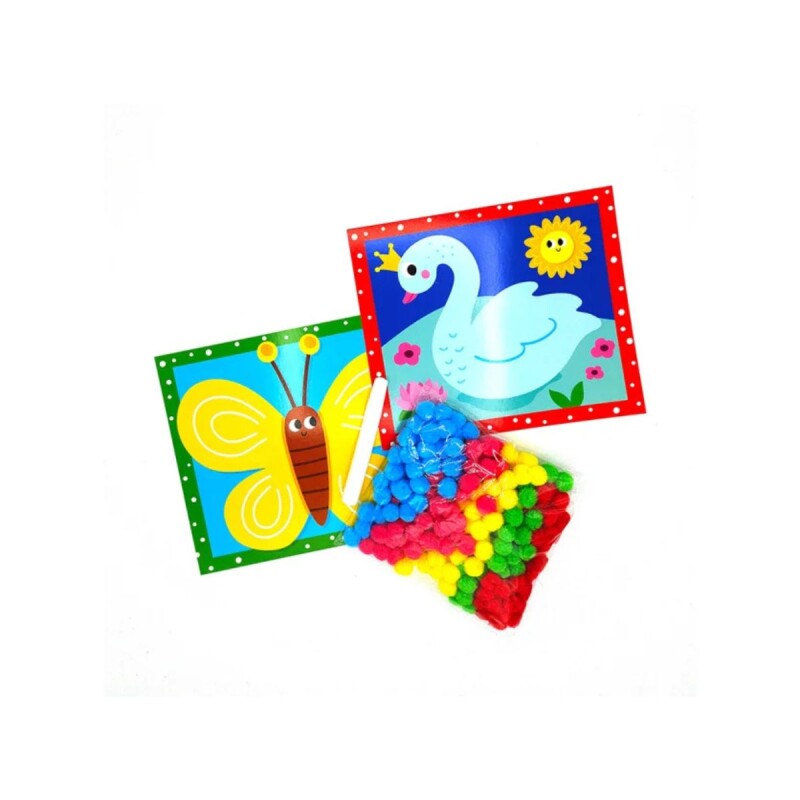 Kit de manualidades - Decora con pompones Mariposas Kit de manualidades - Decora con pompones Mariposas