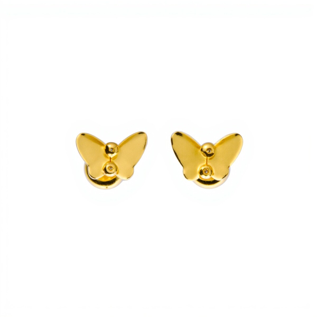 Abridores Mariposa-Oro 18k-Sin piedra-AB9507 - sinpiedra 
