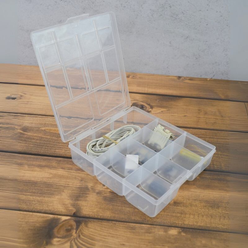 Organizador con divisiones TRANSPARENTE