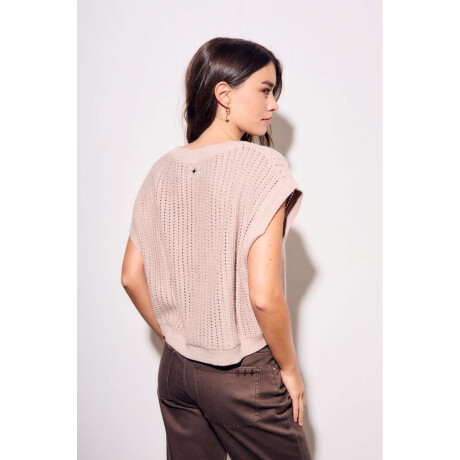 Chaleco Texturado Rosa