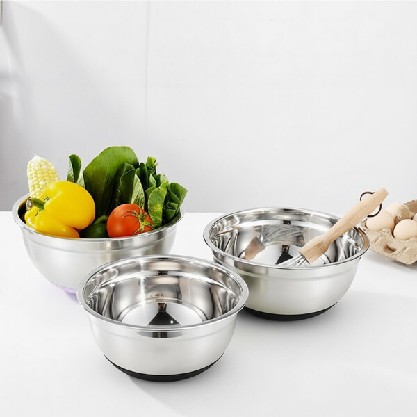 Juego de 8 Bowl De Acero Inoxidable Utensilios Cocina Profesional IMBACK Color Negro Juego de 8 Bowl De Acero Inoxidable Utensilios Cocina Profesional IMBACK Color Negro