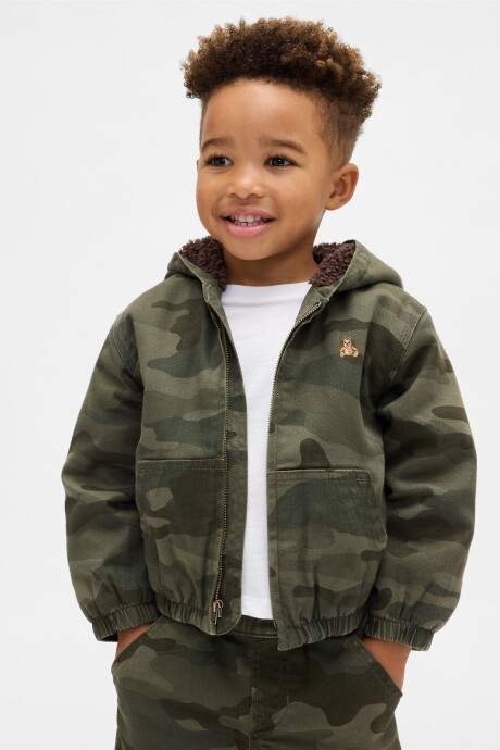 Campera Con Corderito Toddler Niño Camo