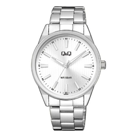 Reloj Análogo Q&Q QZ94J Resistente Al Agua Diseño Clásico Para Uso Diario Blanco