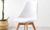 Silla Eames Joly - Acolchonado - Base De Madera Blanco