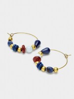 Aros Con Piedras multicolor