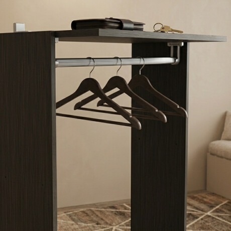 VESTIDOR CALIXTO SIN PUERTAS 2 CAJONES GUARDARROPA ARMARIO CLOSET PLACARD MDP NEGRO