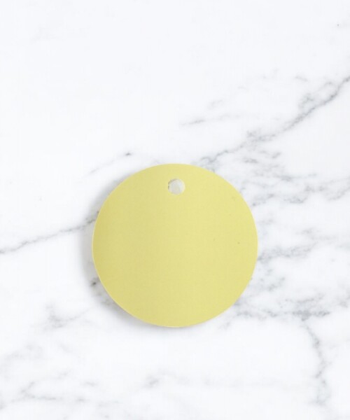 Tag circular liso AMARILLO