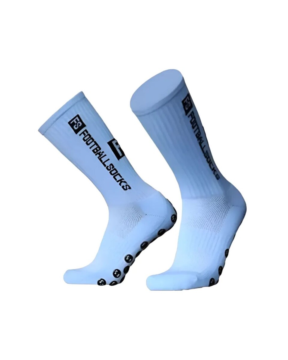 Par de Medias Deportivas Antideslizantes para Fútbol FS - Celestes 