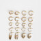 Aros Argollas Set Metal Set De Argollas - Dorado