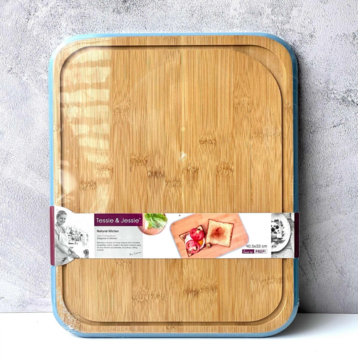 Tabla Bambú Rectangular de Cocina 40.5cm x 33cm x 1.2cm 