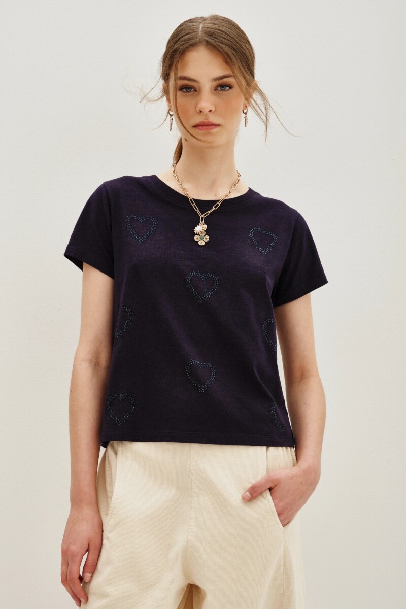 Remera Baby Hearts Azul