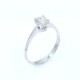 Anillo solitario en oro 18k blanco y brillante. Anillo solitario en oro 18k blanco y brillante.