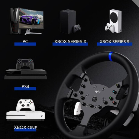 Volante Pxn V99 Pc, Ps4, Xbox One, Xbox Series X|s Black