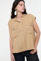 CAMISA SIN MANGAS Camel