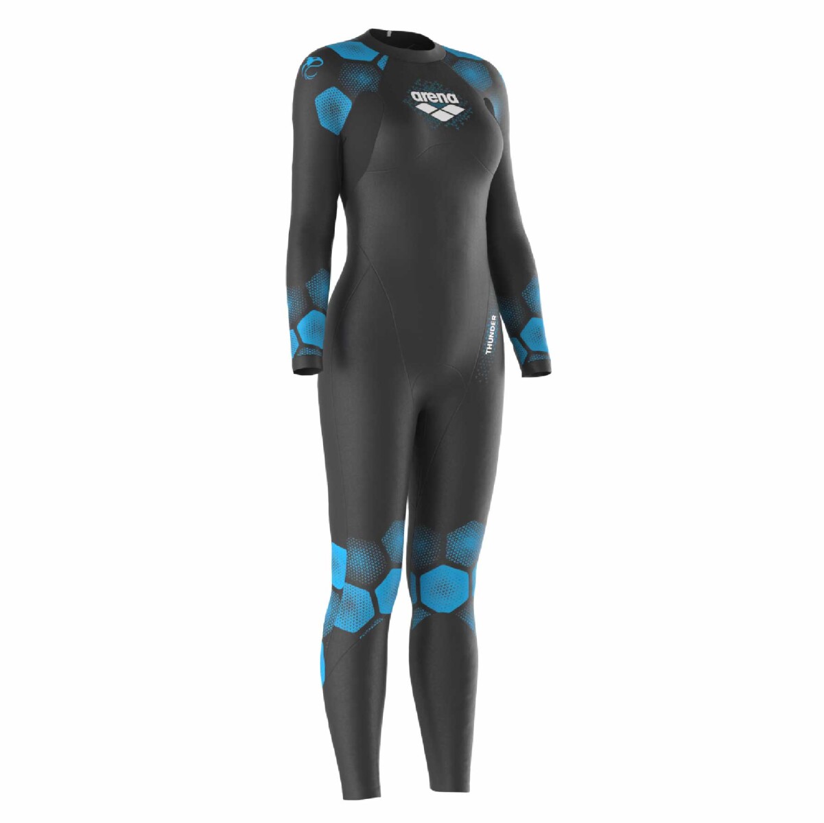 Traje De Neopreno De Competición Para Mujer Arena Woman's Powerskin Thunder Wetsuit - Negro 