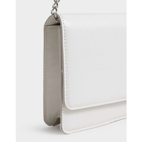 Bandolera Cuerina Solapa Blanco Crudo