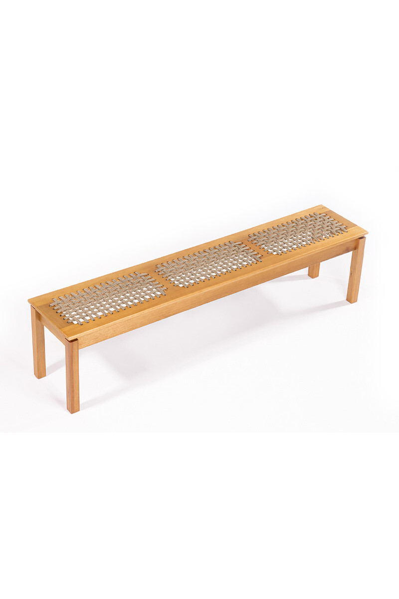 TRACO BANCO BANCO TRACO CUERDA RAMI 140x37x43CM JATOBA