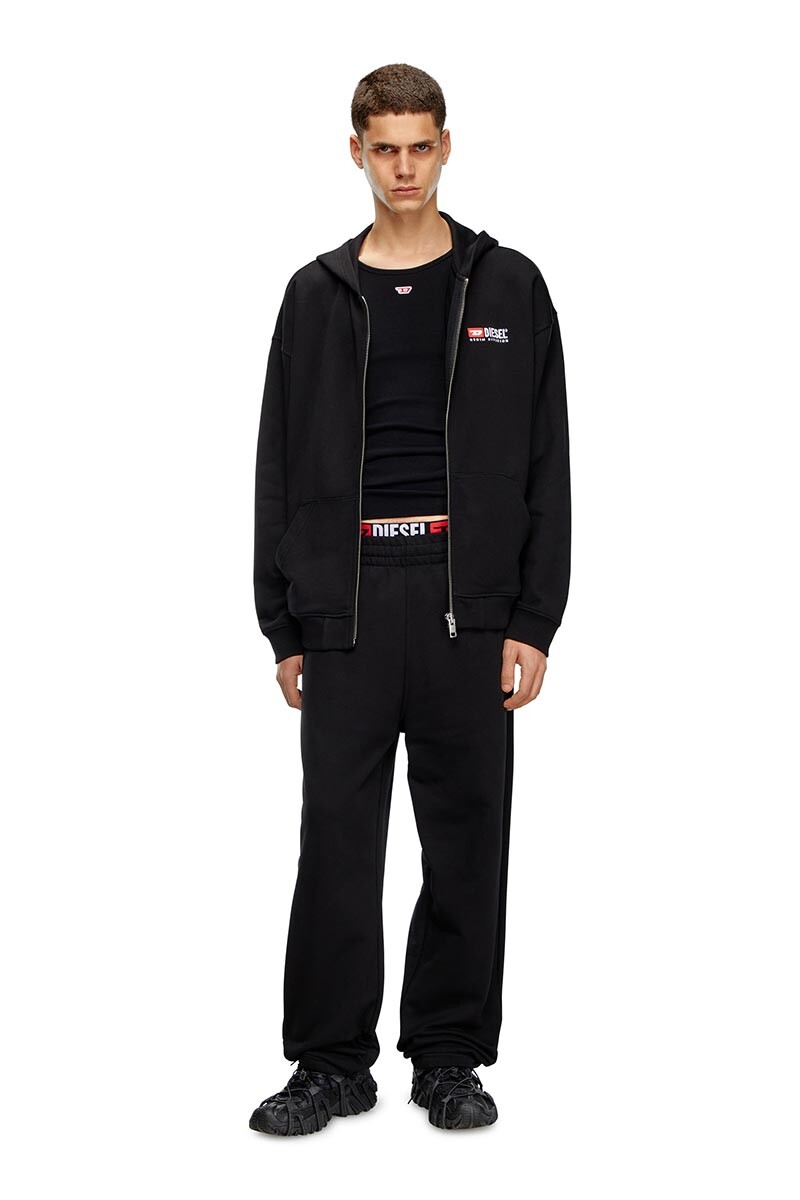 Polerones Para Hombre S-Boxt-Hood-Zip-Div Negro