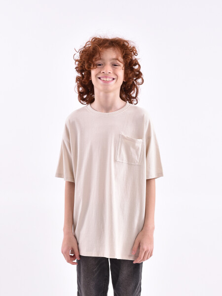 REMERA NACHO TEEN BEIGE CLARO