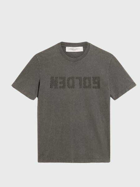 GOLDEN GOOSE - Remera Efecto Desgastado Gris