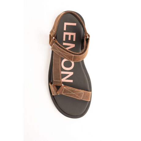 Sandalias Regulables Cuero Chocolate