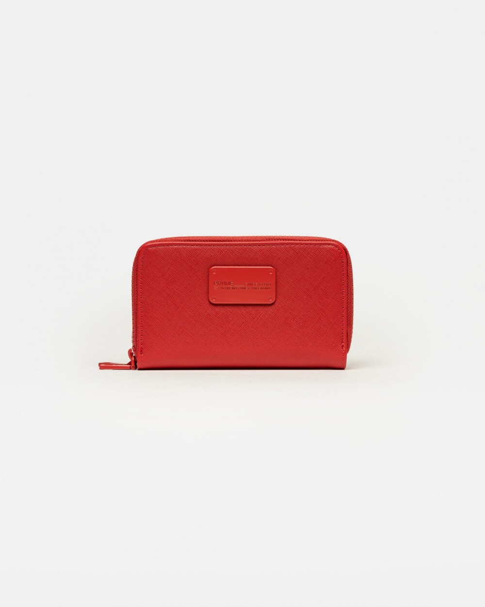 Billetera Penny en efecto cuero Rojo