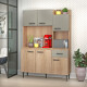 Mueble Cocina Grecia Bajo Mesada Kit Aéreo Alacena Aparador Marrón