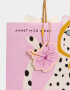 Accesorios Regalos Lúdico Bolsa De Regalo Mediana Con Borde Troquelado - Rosa Claro