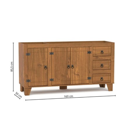 Promo Áereo 4 Puertas + Bajo Mesada Línea Naturale Roble con vidrios