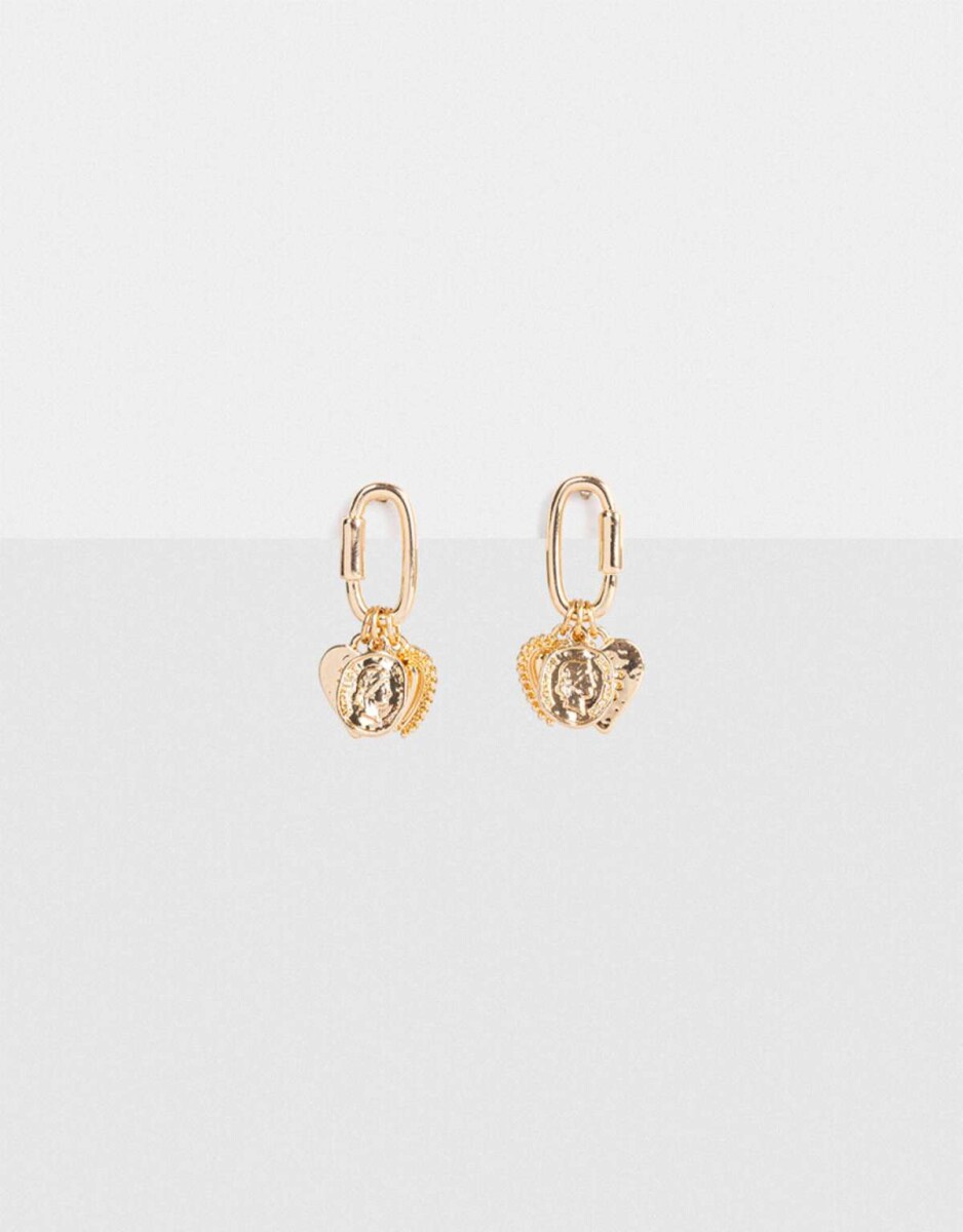 Aros Colgantes Multi Dijes - Dorado 