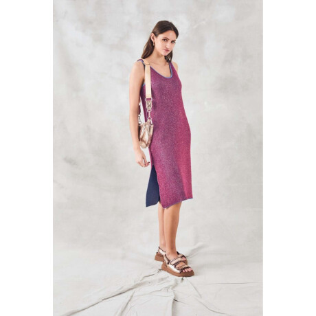 Vestido Lurex Reversible Multi