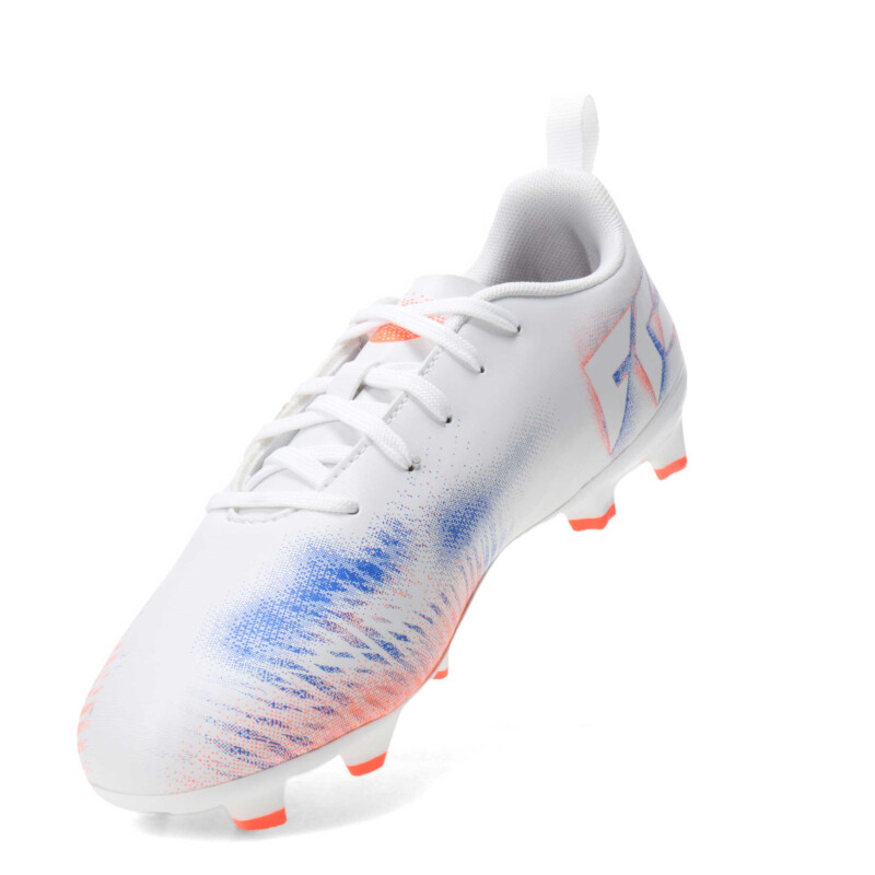 Championes de Fútbol 11 Infantiles Puma Future 8 Play FG Blanco - Anaranjado - Azul