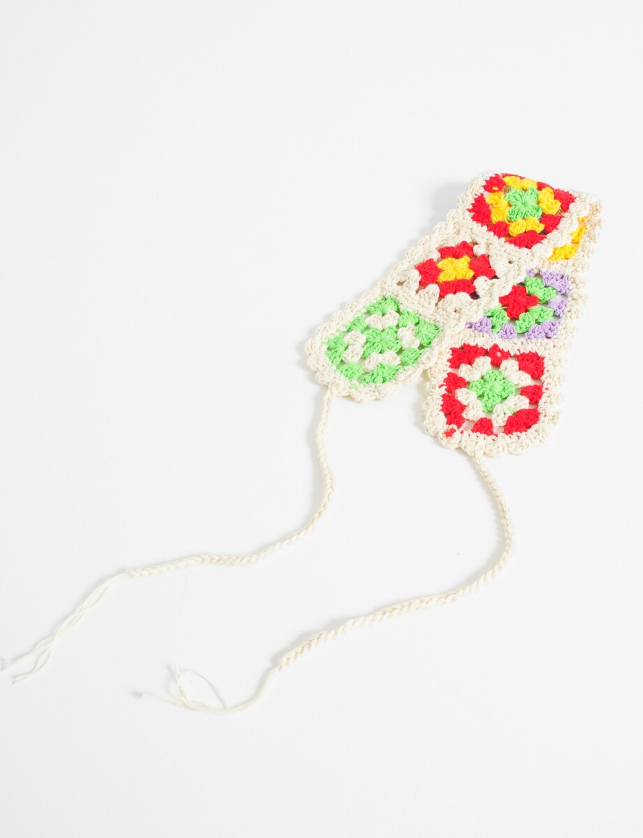 Vincha crochet flores - multicolor 