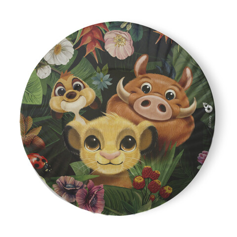 Cotillón Platos Descartables x 8 Animalitos de la Selva Disney U