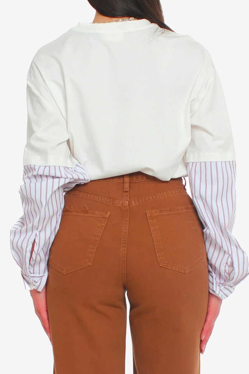 CAMISETA MANGAS RA Blanco